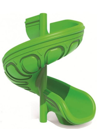 Гвинтова гірка, з литого пластика Н-150 см, зелена